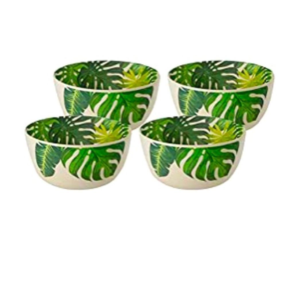 Set Of 4 Bamboo Round Bowls